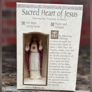 NIB Roman’s Sacred Heart of Jesus 4” Tall Figurine Patron & Protectors Series G8